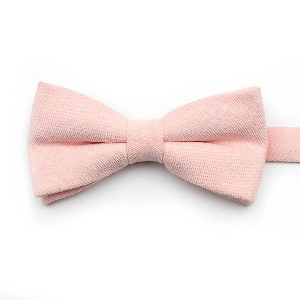 Solid Soft Cotton Bow Tie Pre-Tied GR Pink 