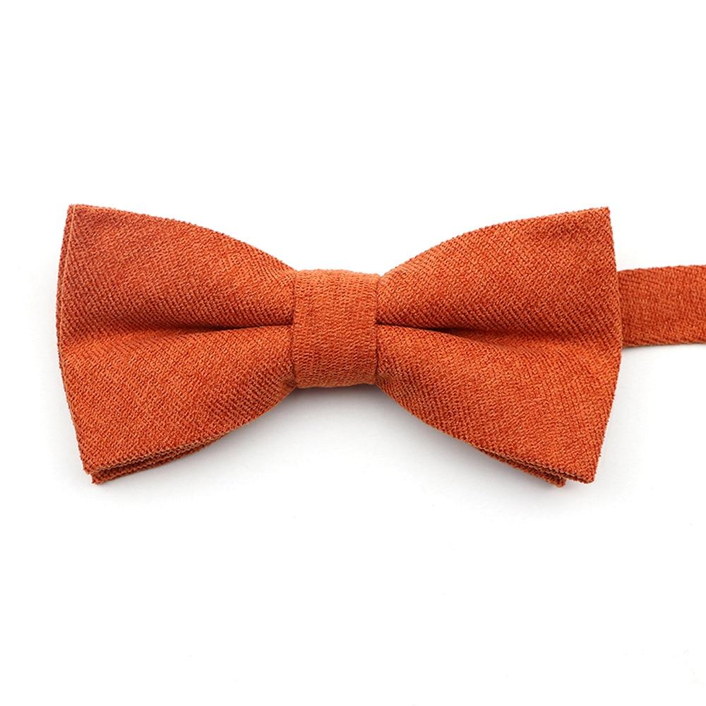 Solid Soft Cotton Bow Tie Pre-Tied GR Red 