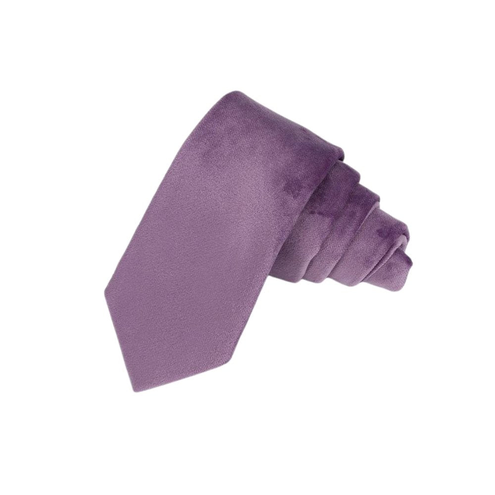 Solid Velvet Tie GR Light Purple 