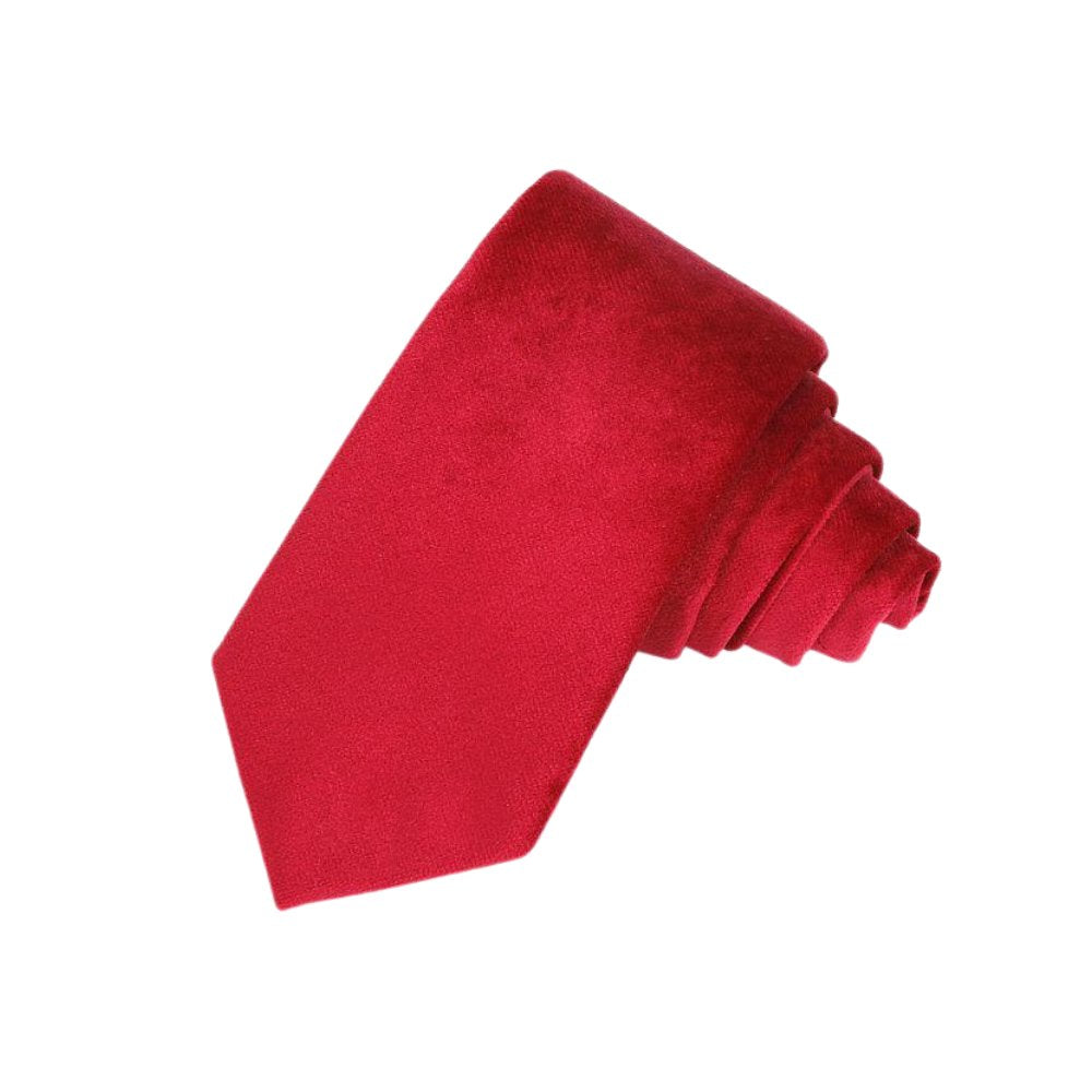 Solid Velvet Tie GR Red 