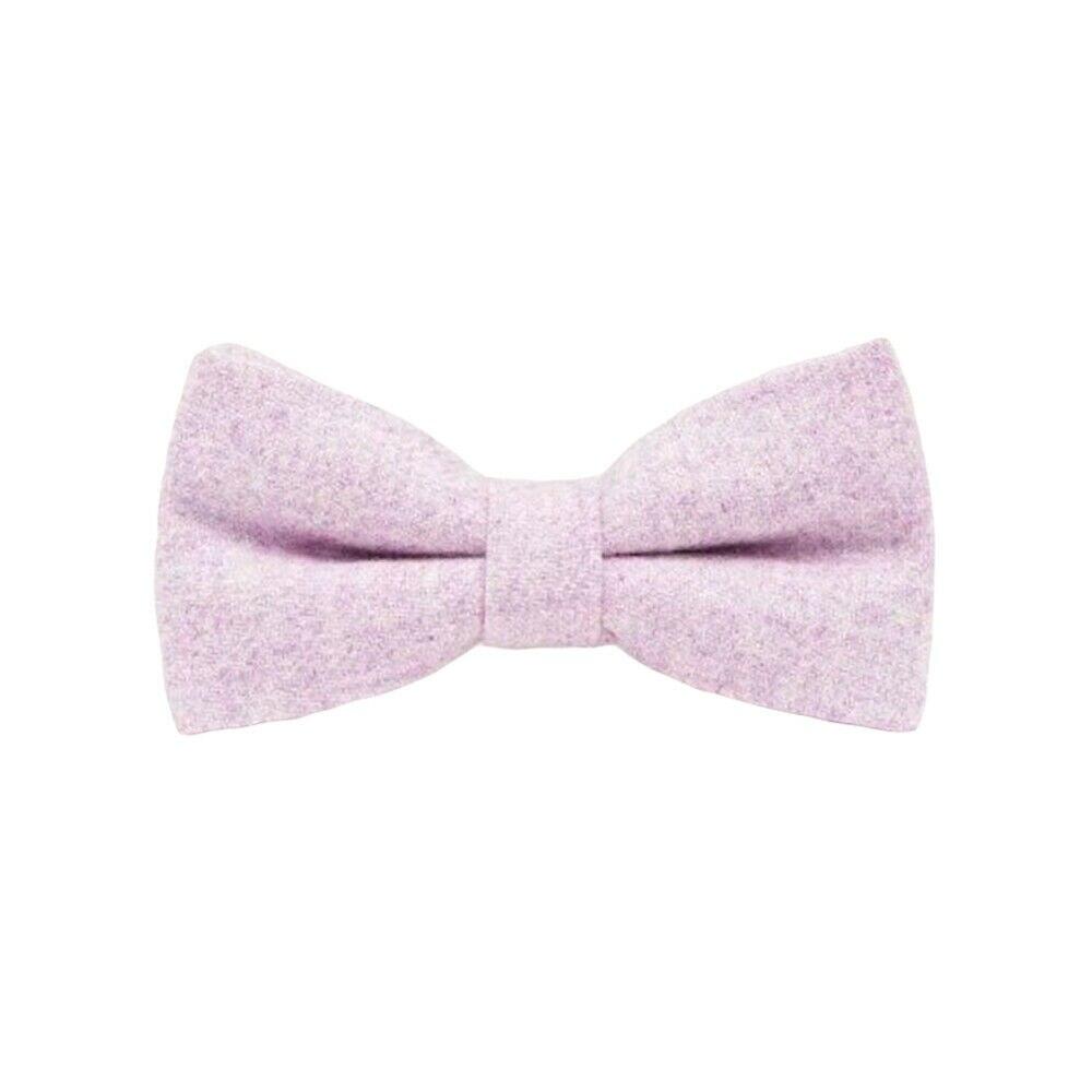 Solid Wool Bow Tie Pre-tied GR Pink 