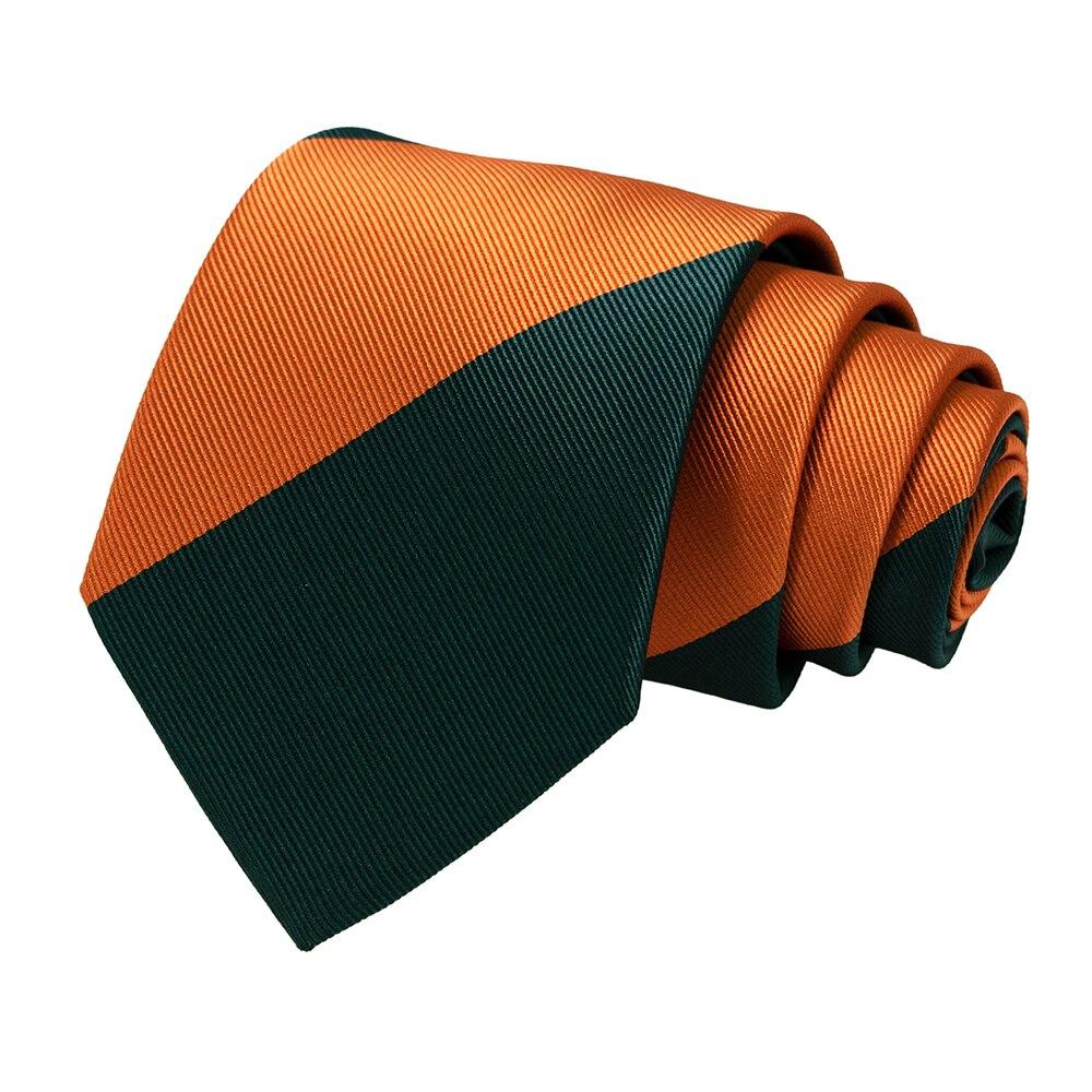 Striped Silk Tie GR Orange 
