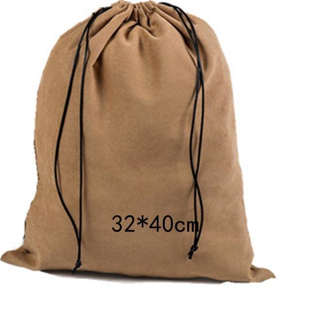 Suede Travel Shoe Bag GR Brown 32x40cm 