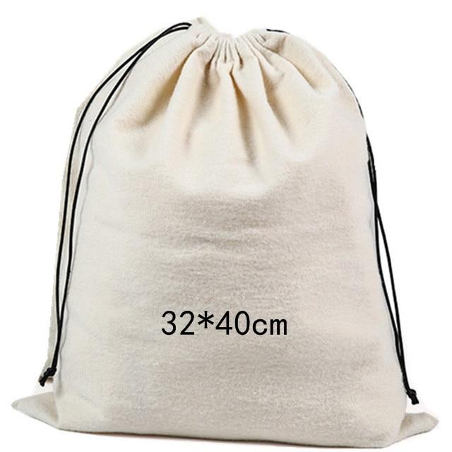 Suede Travel Shoe Bag GR White 32x40cm 