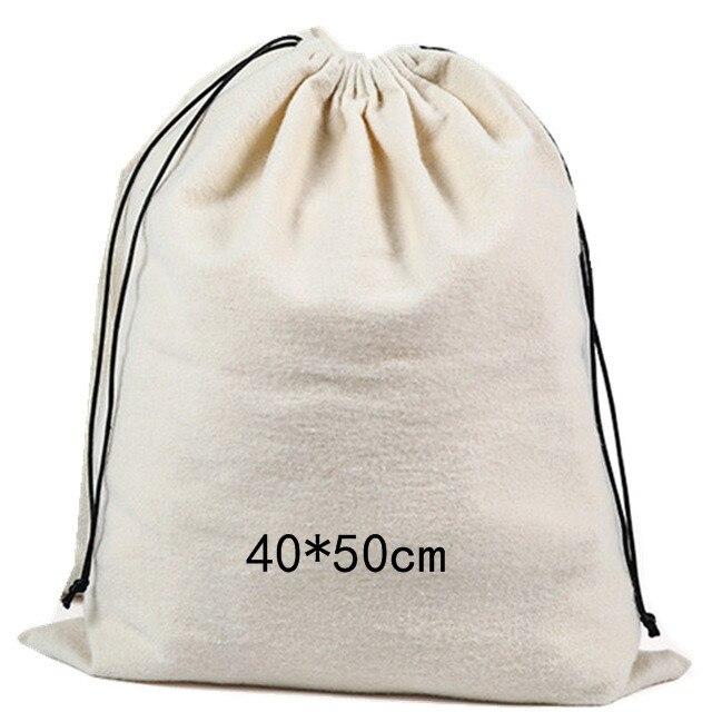 Suede Travel Shoe Bag GR White 40X50cm 