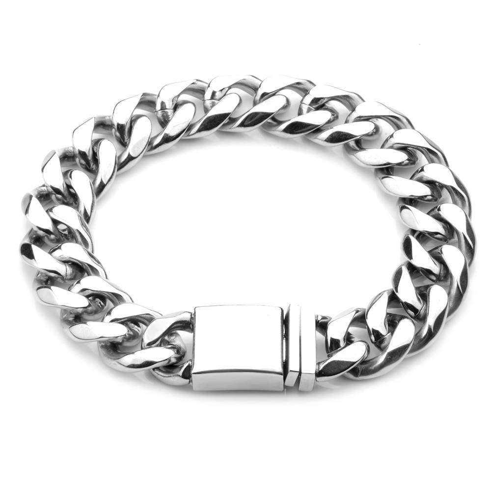 Sven Stainless Steel Chain Bracelet GR Silver 22.5cm 