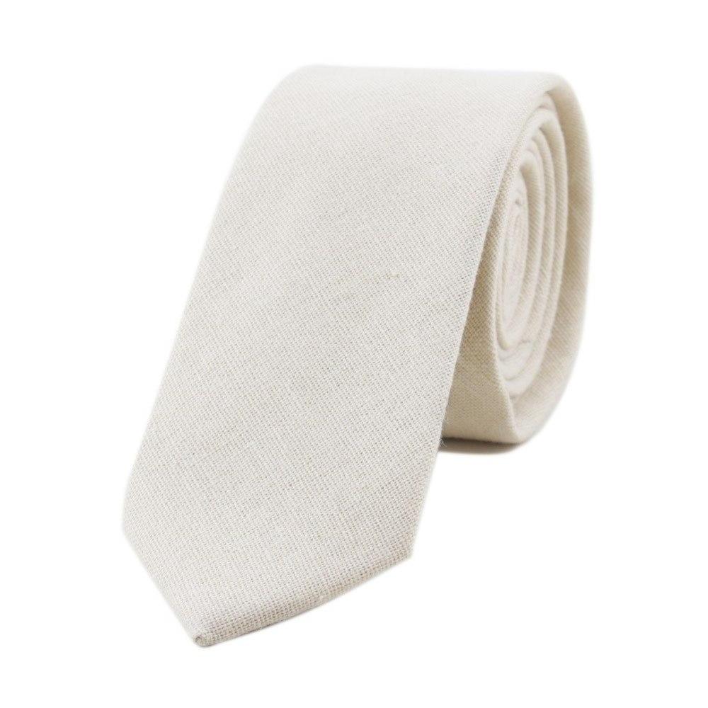 Textured Solid Linen Slim Tie GR 