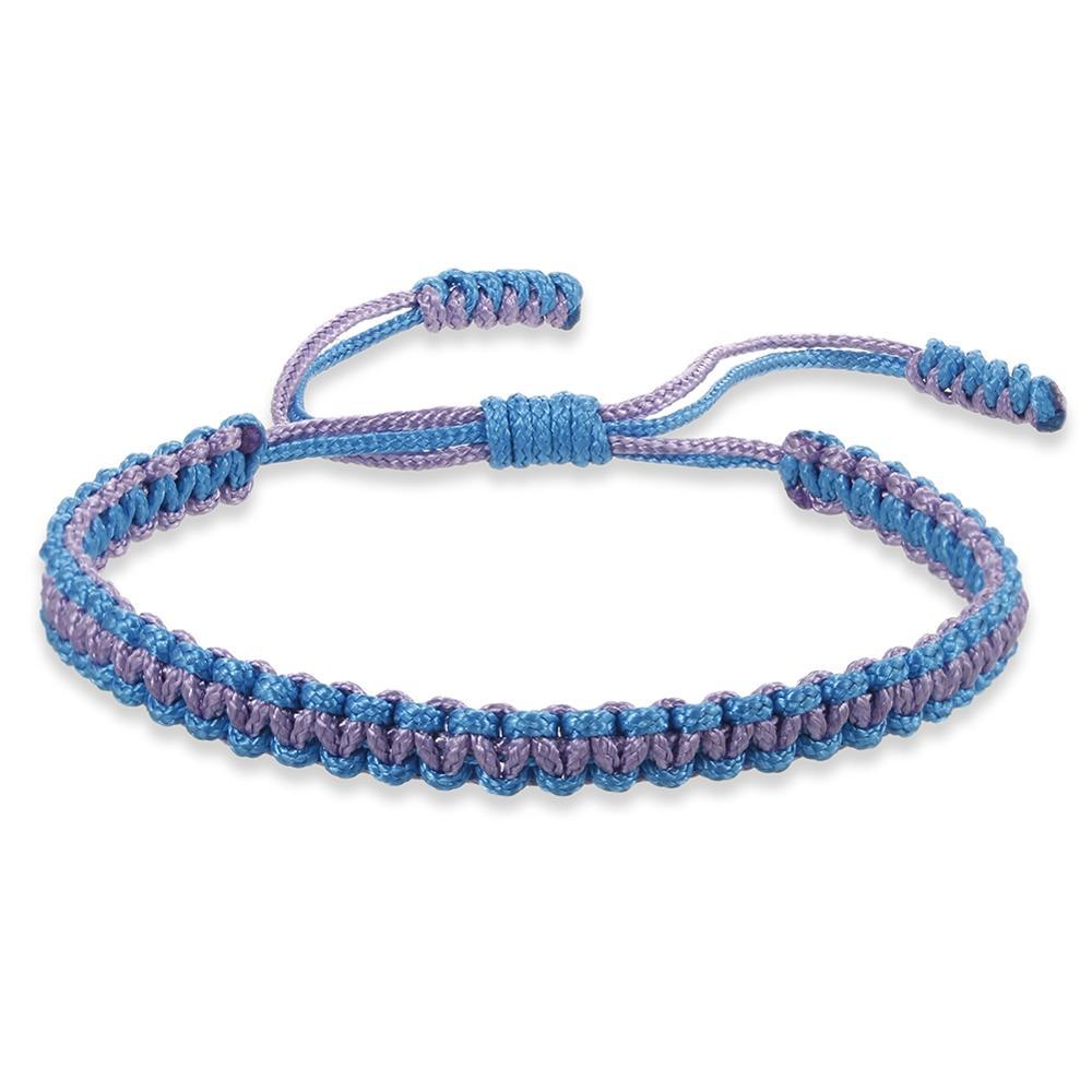 Tibetan Paracord Bracelet GR blue purple 