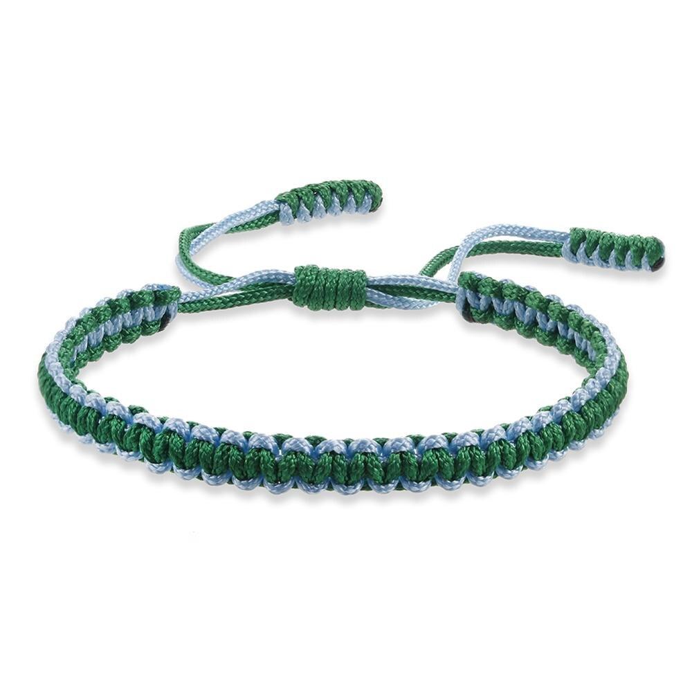 Tibetan Paracord Bracelet GR green blue 