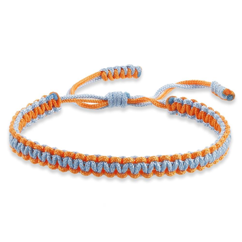 Tibetan Paracord Bracelet GR orange blue 