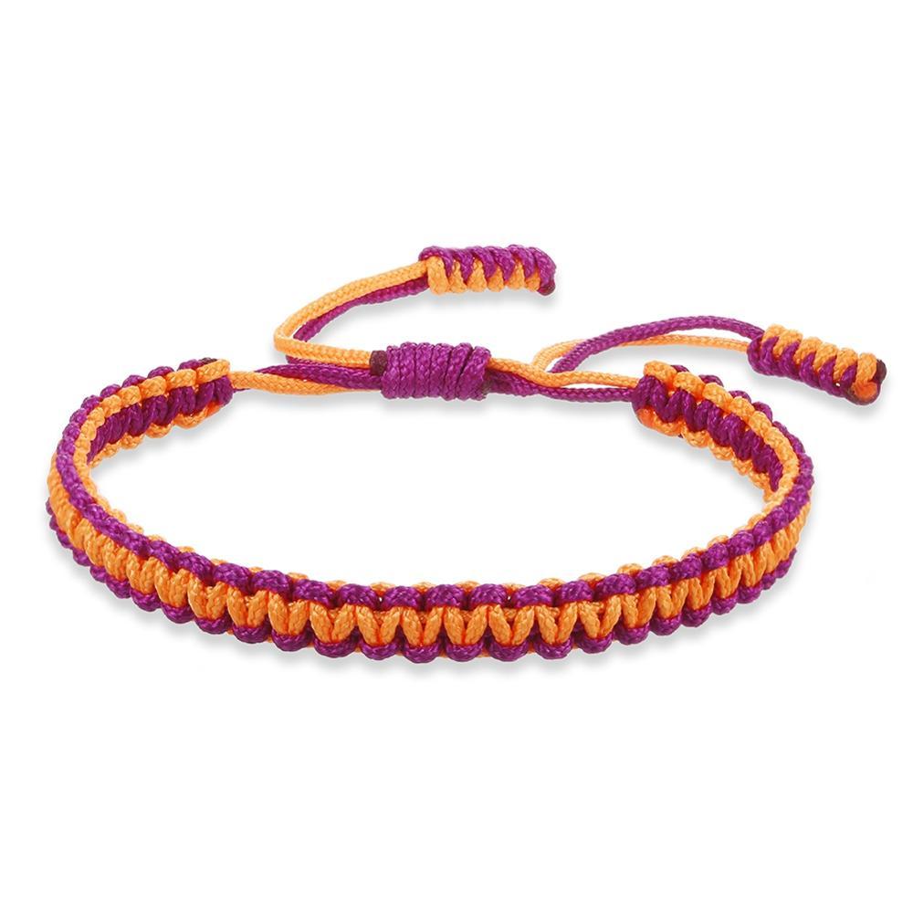 Tibetan Paracord Bracelet GR purple orange 