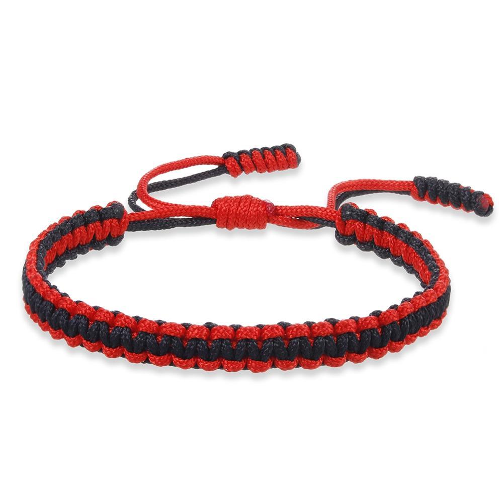Tibetan Paracord Bracelet GR red black 