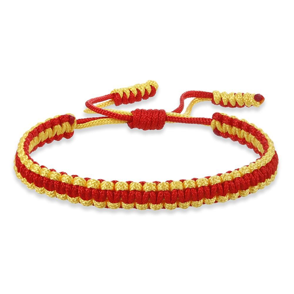 Tibetan Paracord Bracelet GR yellow red 