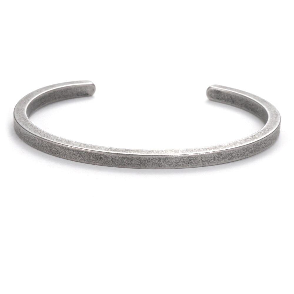 Tobias Minimalist Stainless Steel Cuff Bracelet GR 