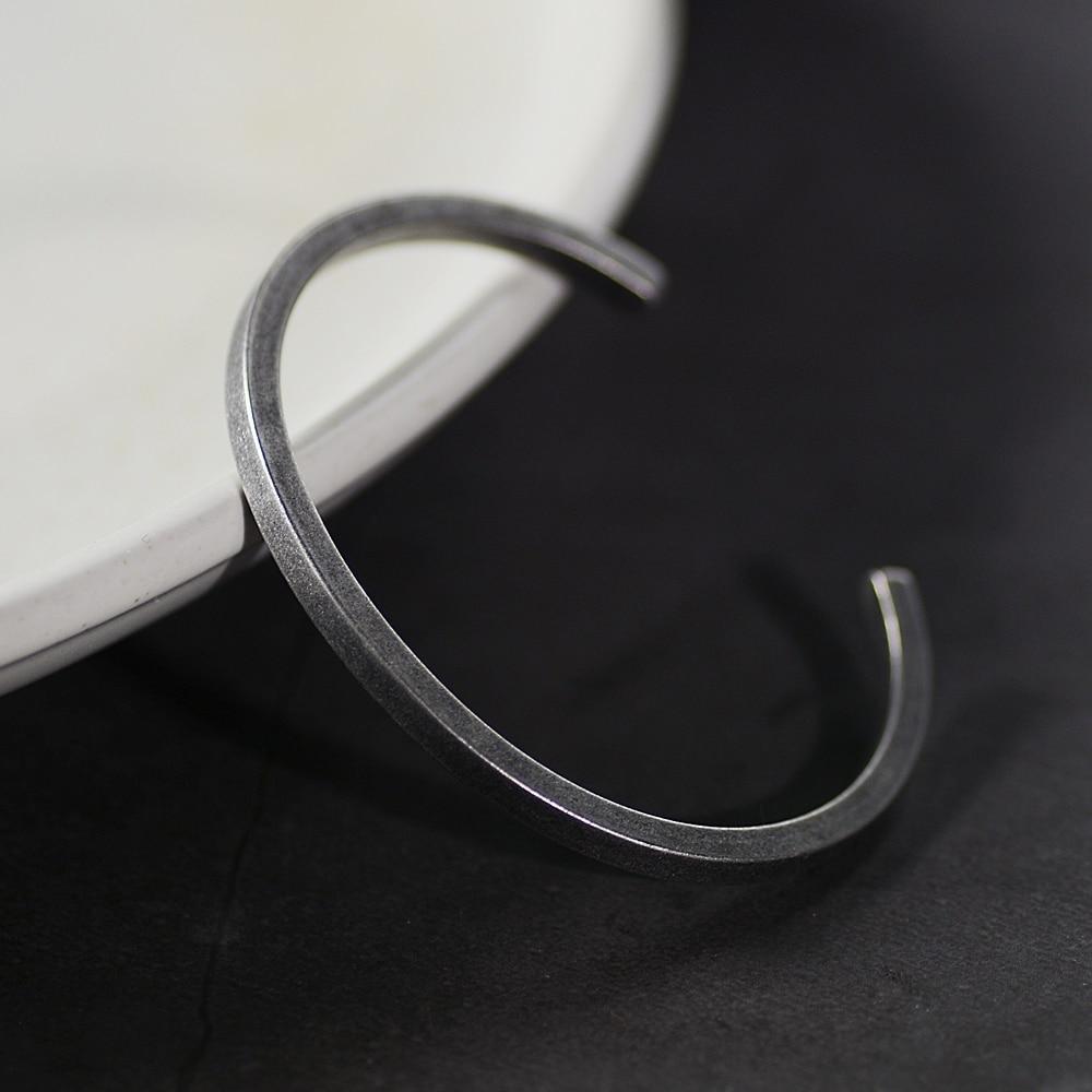 Tobias Minimalist Stainless Steel Cuff Bracelet GR 
