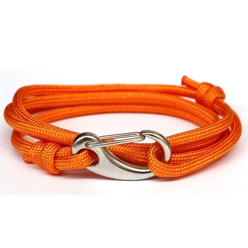 Tony Safety Clasp Parachute Cord Bracelet GR Orange 
