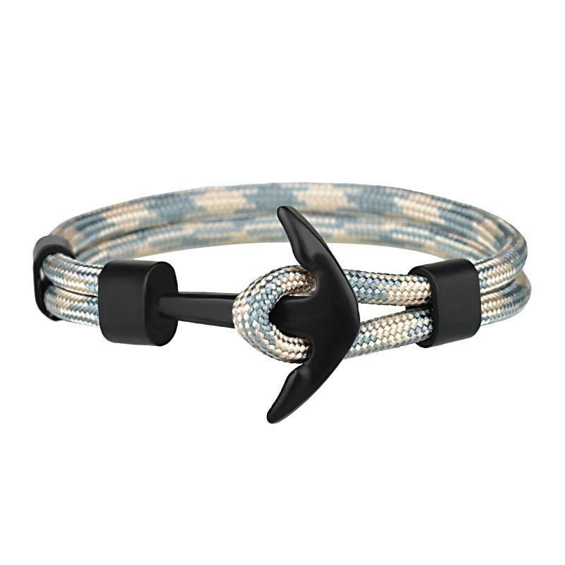 Torino Dark Anchor Bracelet GR Aqua Marine 