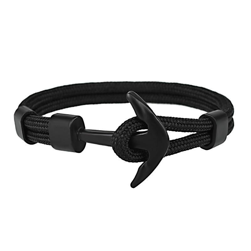Torino Dark Anchor Bracelet GR Black Solid 