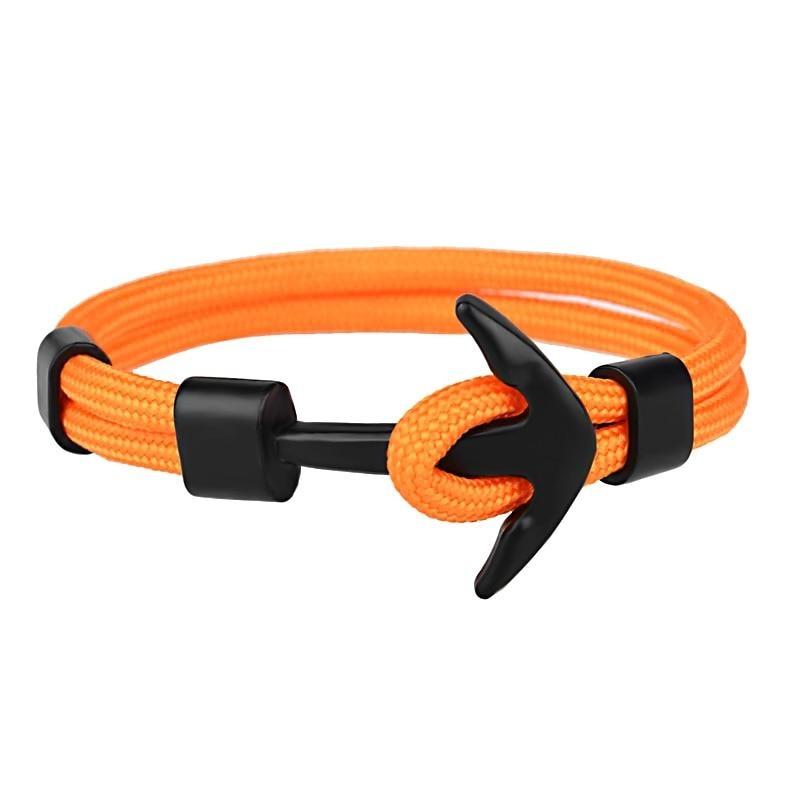 Torino Dark Anchor Bracelet GR Orange Solid 