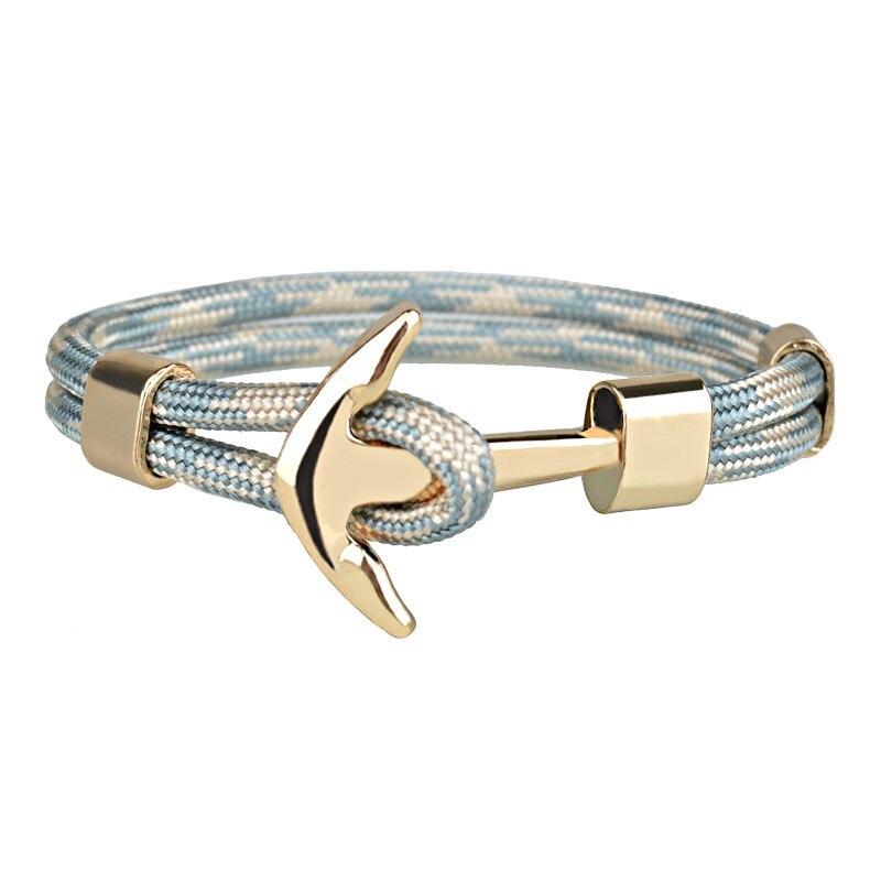 Torino Gold Anchor Bracelet GR Aqua Marine 