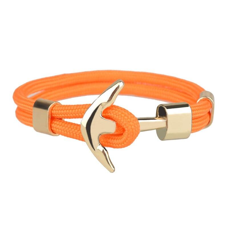 Torino Gold Anchor Bracelet GR Orange Solid 