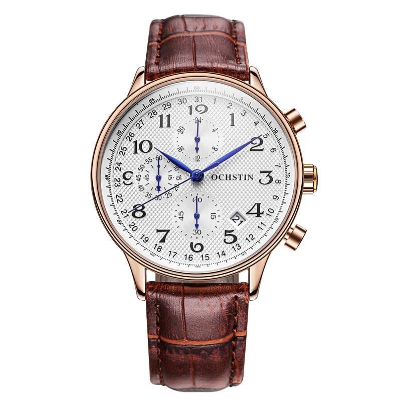 Toulouse Chronograph Watch Ochstin Rose & Brown 