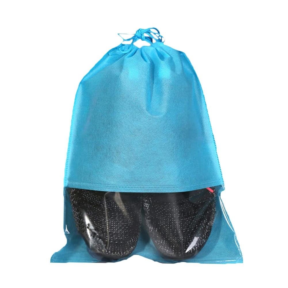 Transparent Dustproof Travel Shoe Bag GR Blue S 