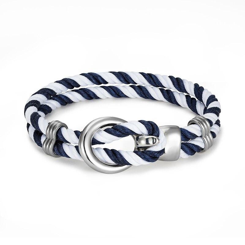 Treviso Rope Bracelet GR Striped Blue 