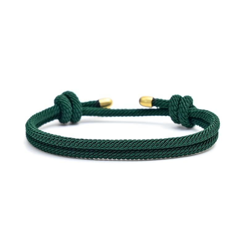 Ulf Minimalist Double Rope Bracelet GR Dark Green 