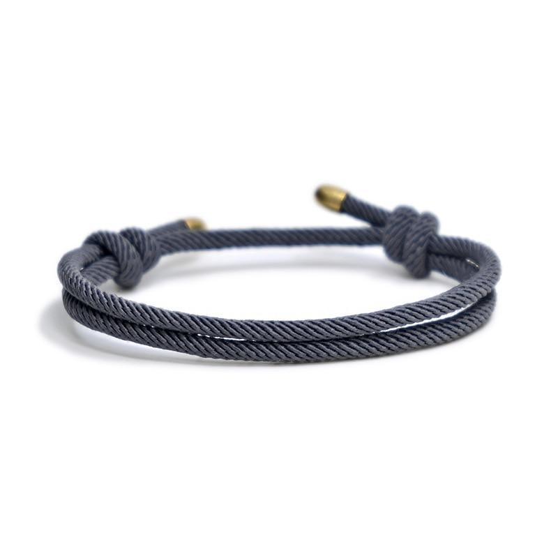 Ulf Minimalist Double Rope Bracelet GR Dark Grey 