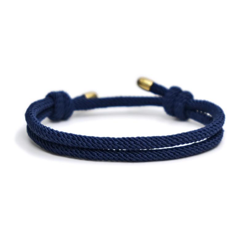 Ulf Minimalist Double Rope Bracelet GR Navy Blue 