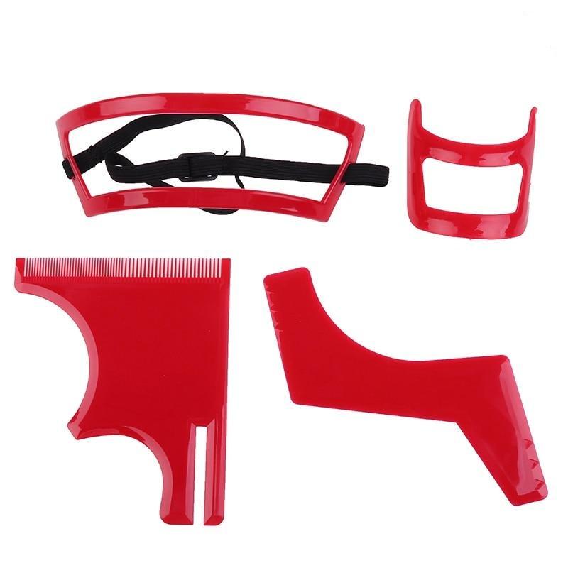 Ultimate Beard & Hair Shaping Stencil Set GR Red Complete Set 