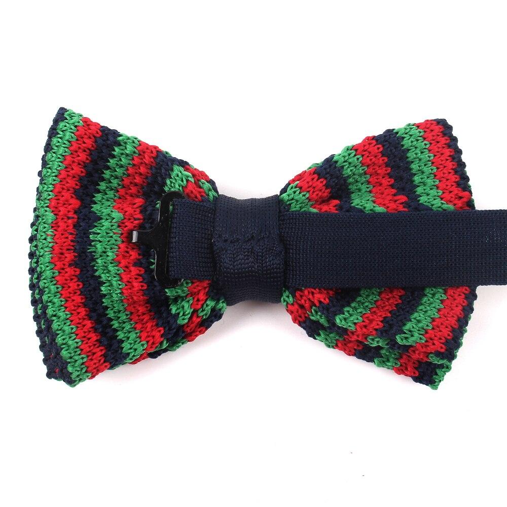 University Striped Knitted Bow Tie Pre-Tied GR 