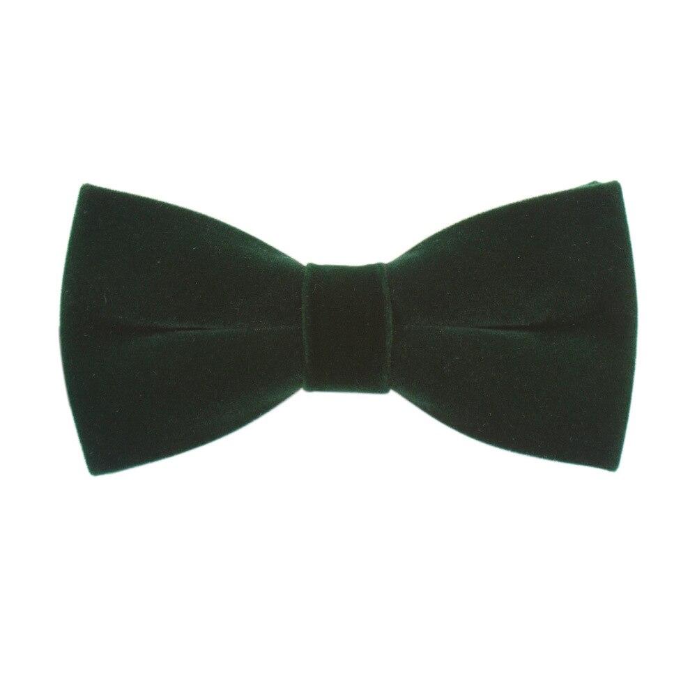 Velvet Bow Tie Pre-Tied GR Dark Green 