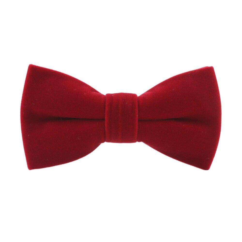 Velvet Bow Tie Pre-Tied GR Dark Red 