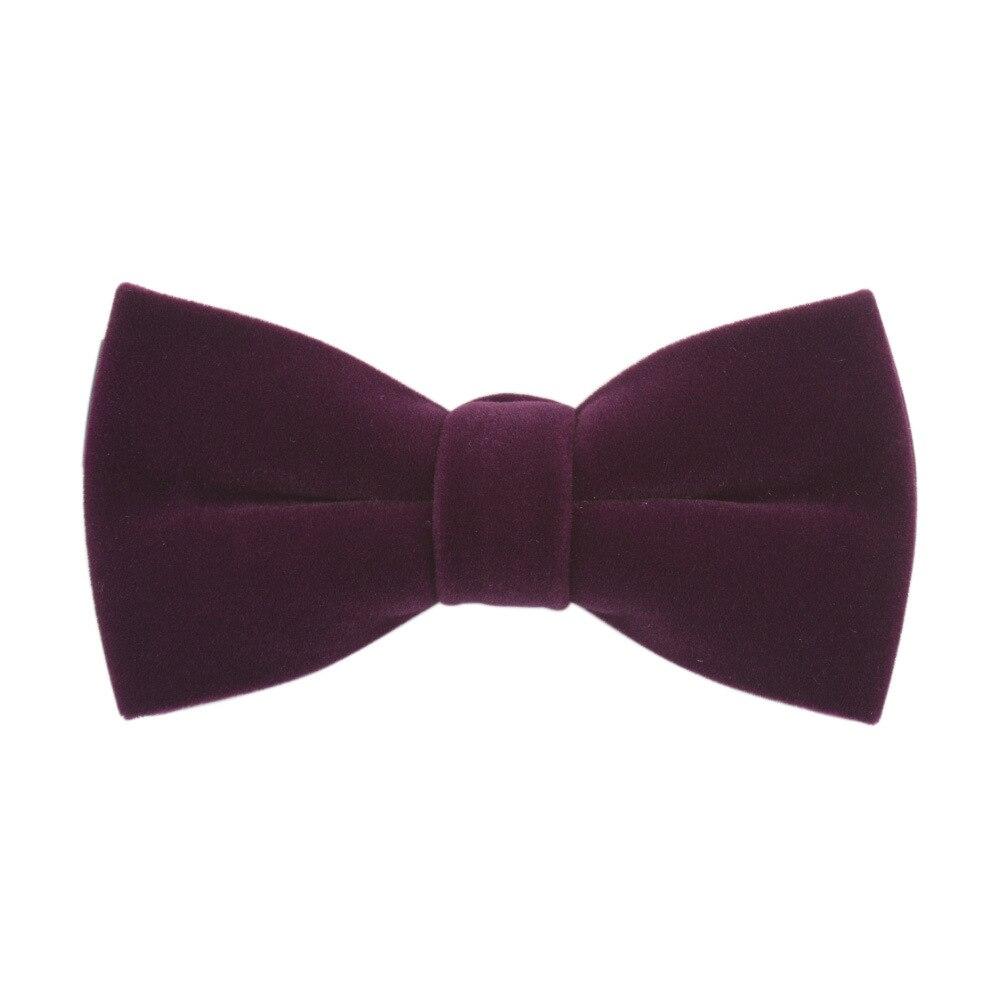 Velvet Bow Tie Pre-Tied GR Violet 