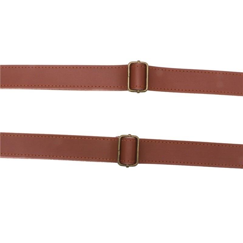 Vintage Solid Cow Leather Y-Back Hook Suspenders GR 