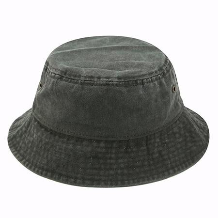 Washed Cotton Bucket Hat GR Green head 55-58cm 