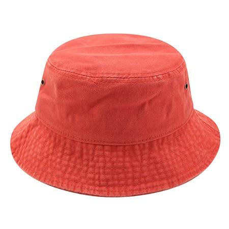Washed Cotton Bucket Hat GR Red head 55-58cm 