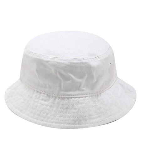 Washed Cotton Bucket Hat GR White head 55-58cm 