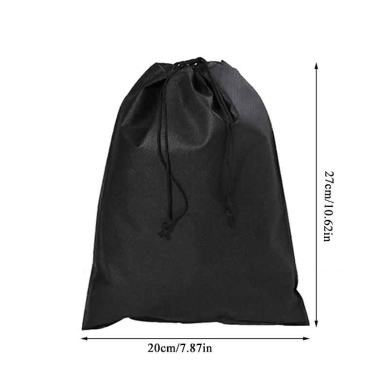 Waterproof Solid Travel Shoe Bag GR black 20x27cm 