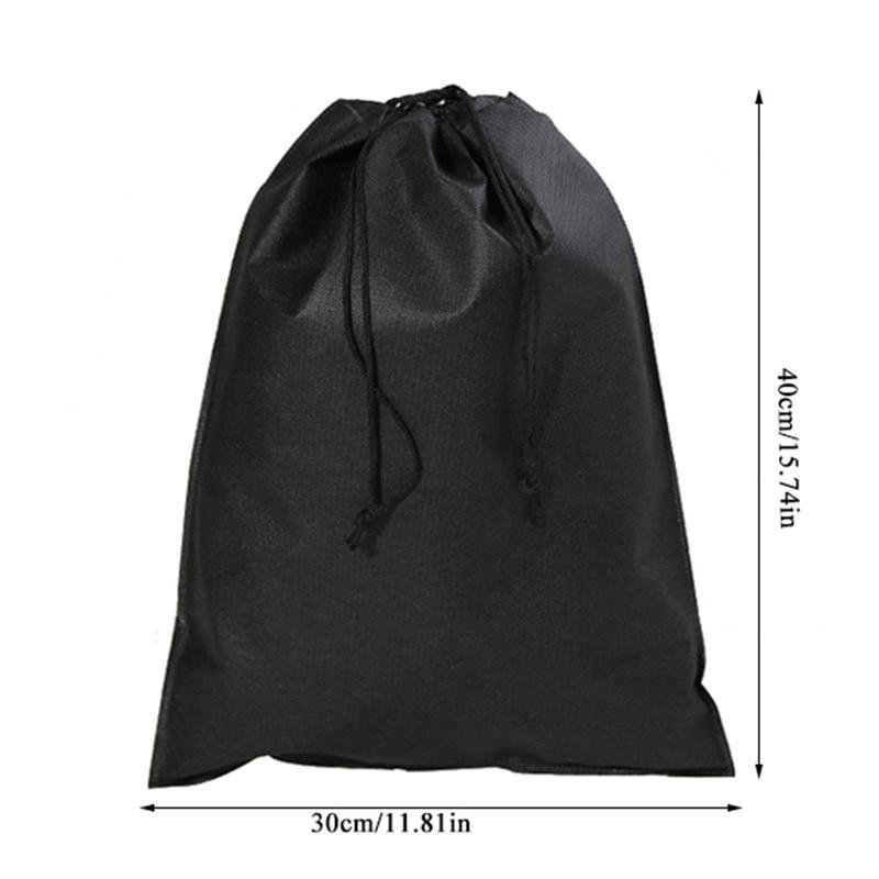 Waterproof Solid Travel Shoe Bag GR black 30x40cm 