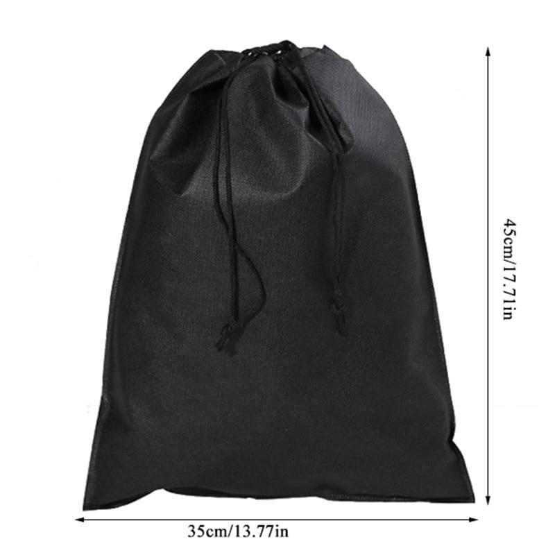 Waterproof Solid Travel Shoe Bag GR black 35x45cm 