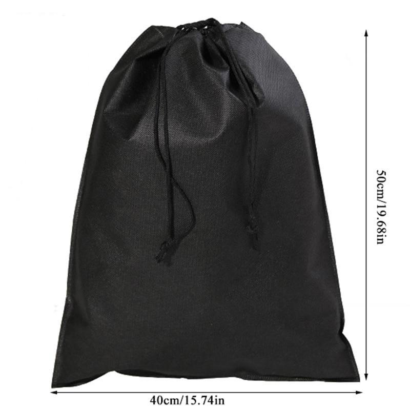 Waterproof Solid Travel Shoe Bag GR black 40x50cm 