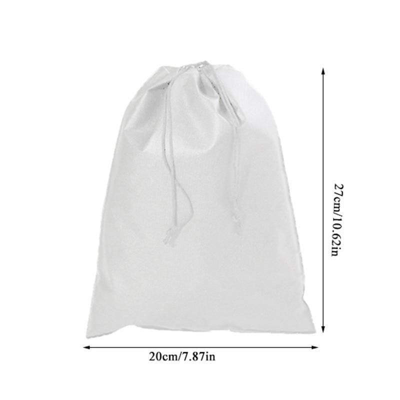 Waterproof Solid Travel Shoe Bag GR white 20x27cm 