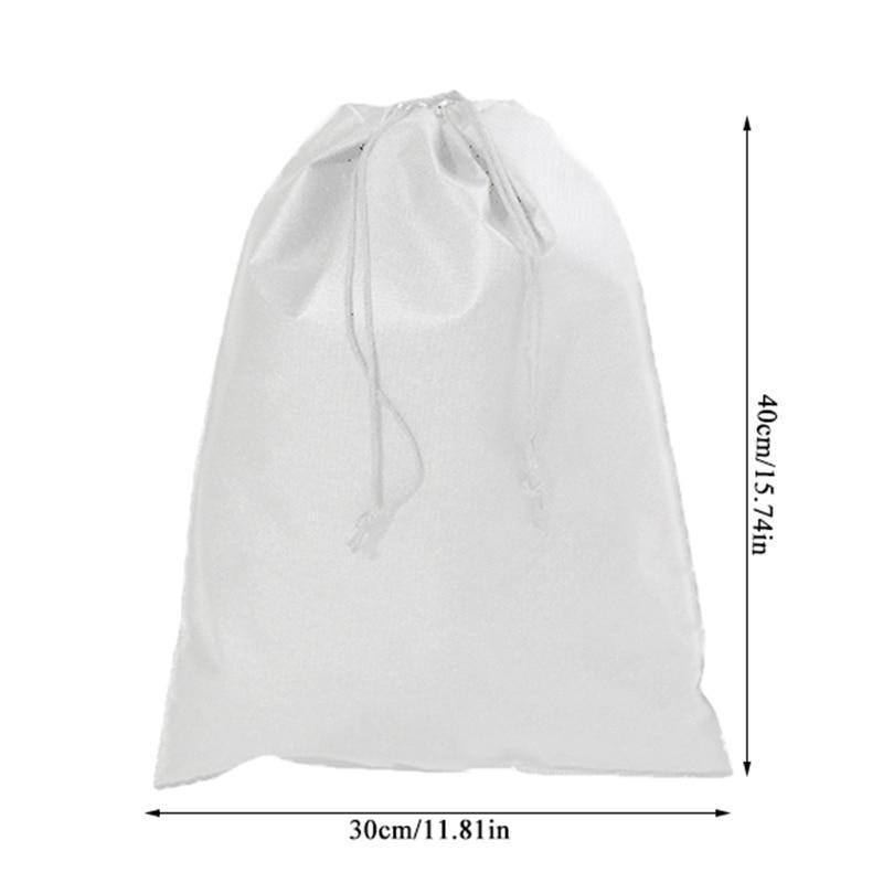 Waterproof Solid Travel Shoe Bag GR white 30x40cm 