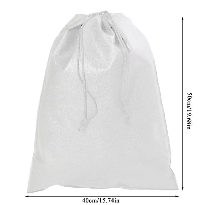 Waterproof Solid Travel Shoe Bag GR white 40x50cm 