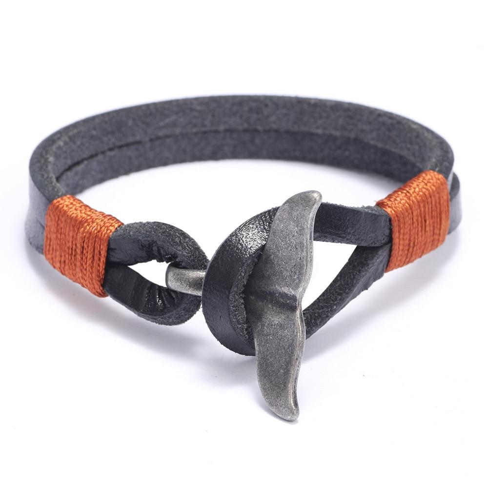 Whale Tail Bracelet - Silver 7.5