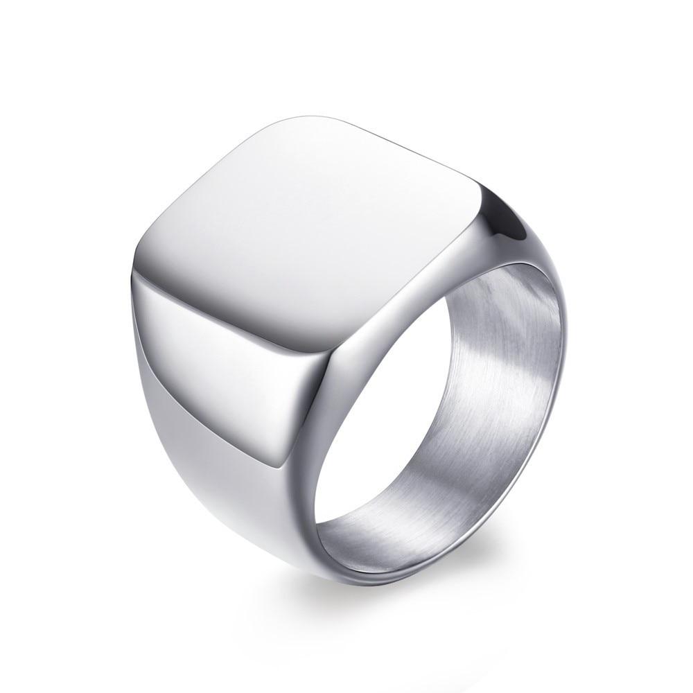 William Square Signet Ring GR 7 Silver 