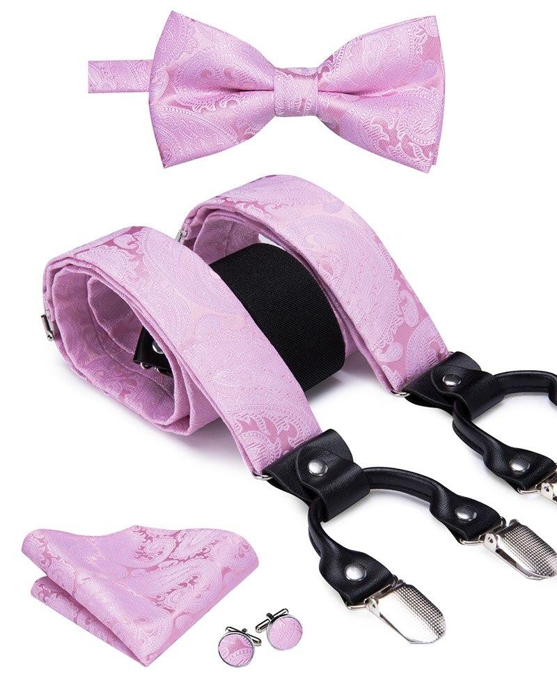 Williams Complete Suit Silk Accessory Set GR Jacquard Pink 